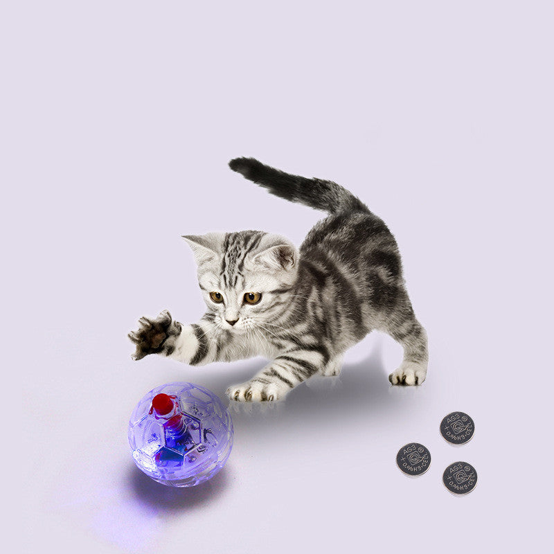 Cat Dog Toy Ball New Fashion Glowing Transparent Plastic Ball Pets dealsniper-net