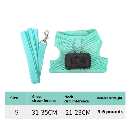 Pets Dog Vest Chest Strap Cooling And Breathable With Air Conditioner Pet Products Pets dealsniper-net Mint Green S