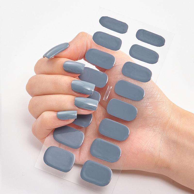 Nailart Sticker Pure Solid Color Self Adhesive Nail Sticker Nail Sticker set Beauty dealsniper-net 12style