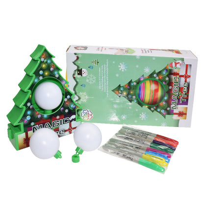 Children's handmade Christmas ornament toys Kids DealSniper.net Tree with 6pc balls
