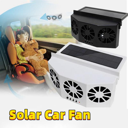 Car Fan Solar Window Sun Powered Car Auto Air Vent