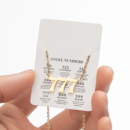Women's New Angel Lucky Digital Pendant Necklace Jewelry dealsniper-net Body Gold Number7