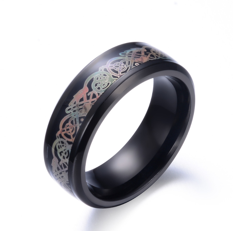 Titanium Steel Dragon Ring Jewelry dealsniper-net 7color black 10