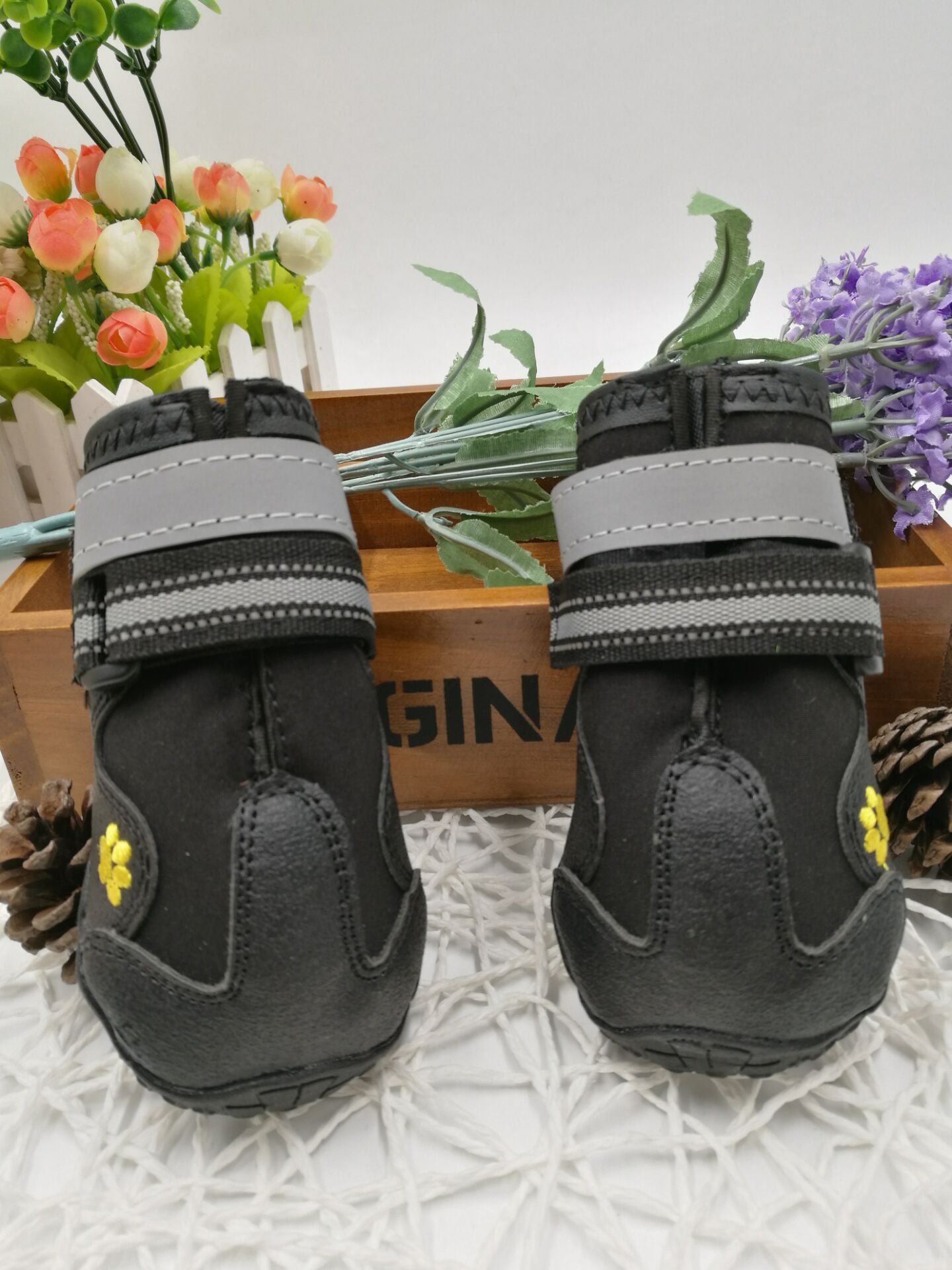 Pet shoes wear dog shoes Pets DealSniper.net black 2