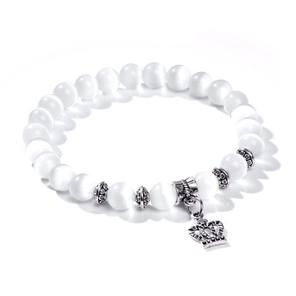 Lover White Beads Bracelet:tm: Jewelry dealsniper-net Crown 17cm