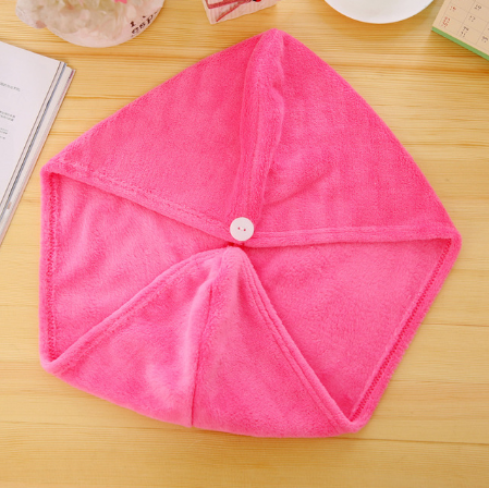 Korean version of coral fleece dry hair cap dry hair towel Women dealsniper-net Watermelon red