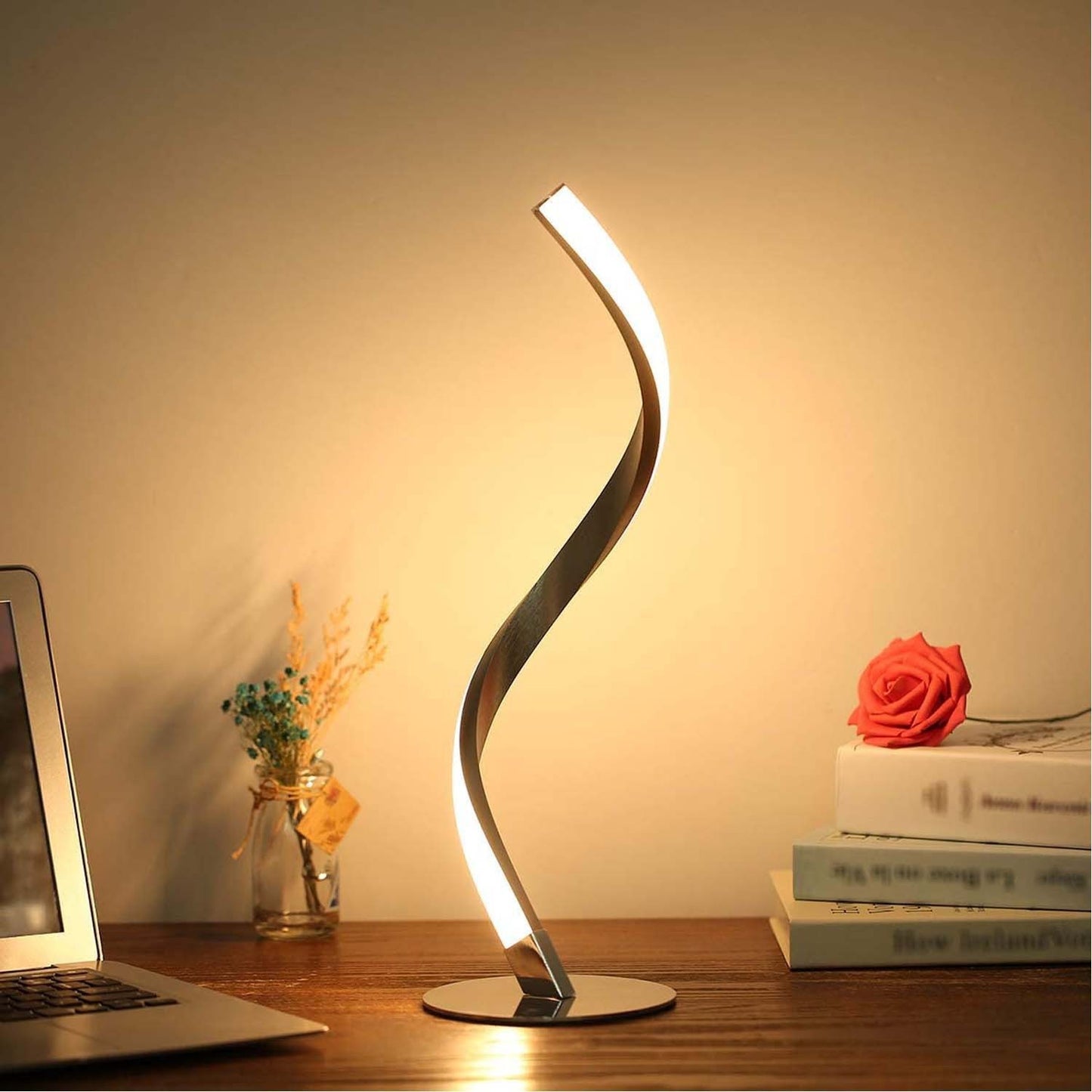 Snake Lamp Spiral Table Lamp Bedroom Bedside Small Night Lamp Home Decor dealsniper-net