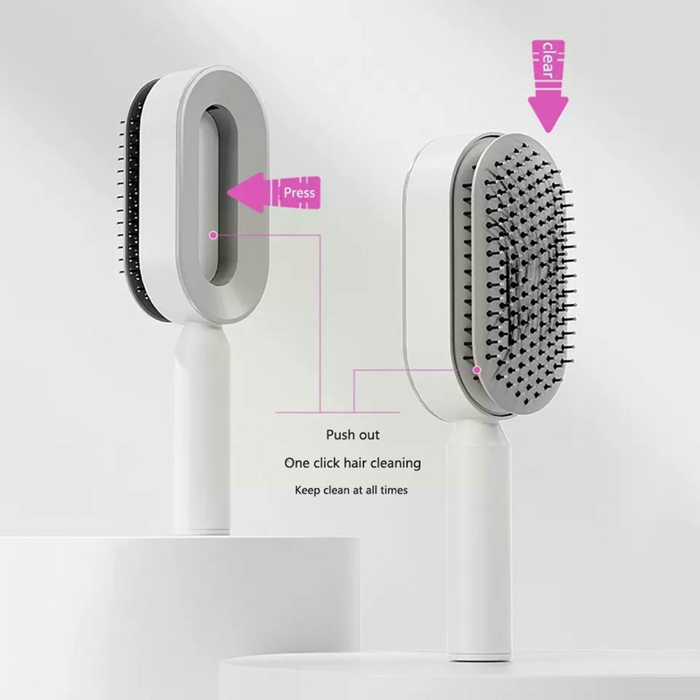 Women Fashion 3D Hair Growth Comb Hairbrush Self-Cleaning Hair Brush Self Cleaning Hair Brush For Women Massage Scalp Promote Blood Circulation Anti Hair Loss Women dealsniper-net