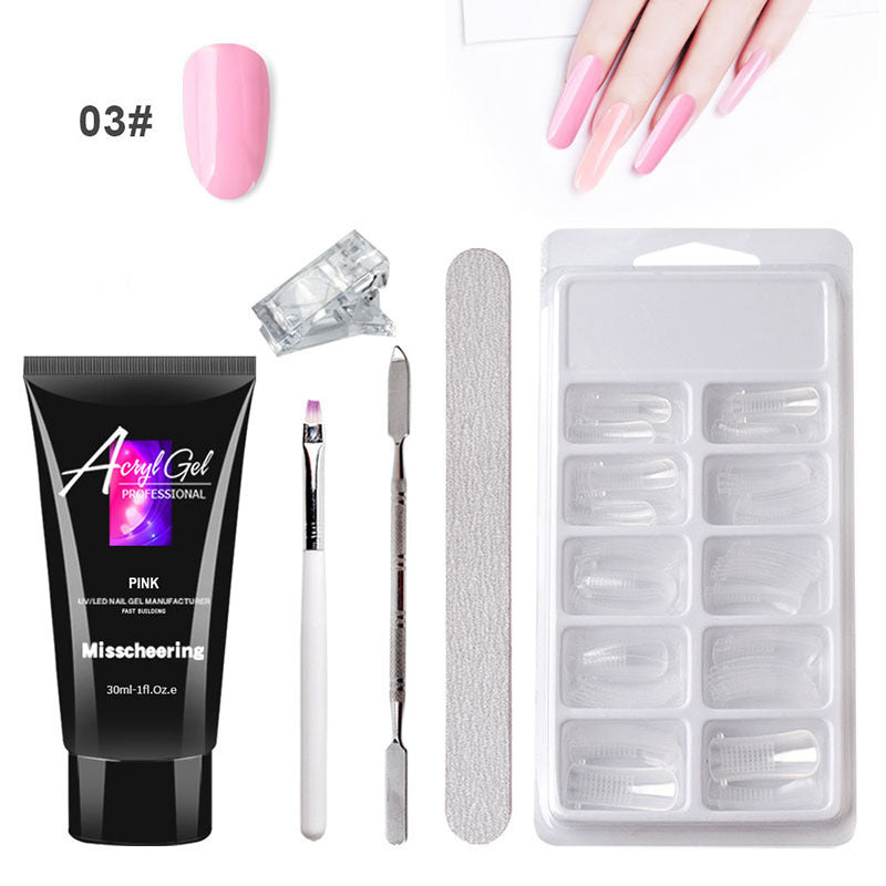 Painless Extension Gel Nail Art Without Paper Holder Beauty dealsniper-net 3 Color