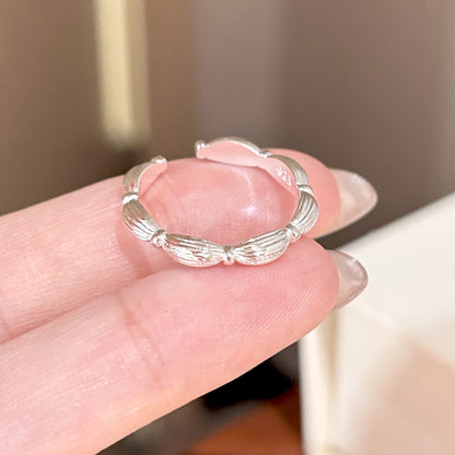 Simple Zircon Plain Ring Women's Niche Light Luxury Jewelry Gym From House J6178