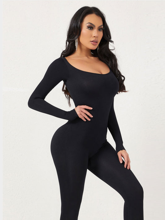 Snatched Waist Body Shaper-Long Sleeve And Full Leg Women Gym From House