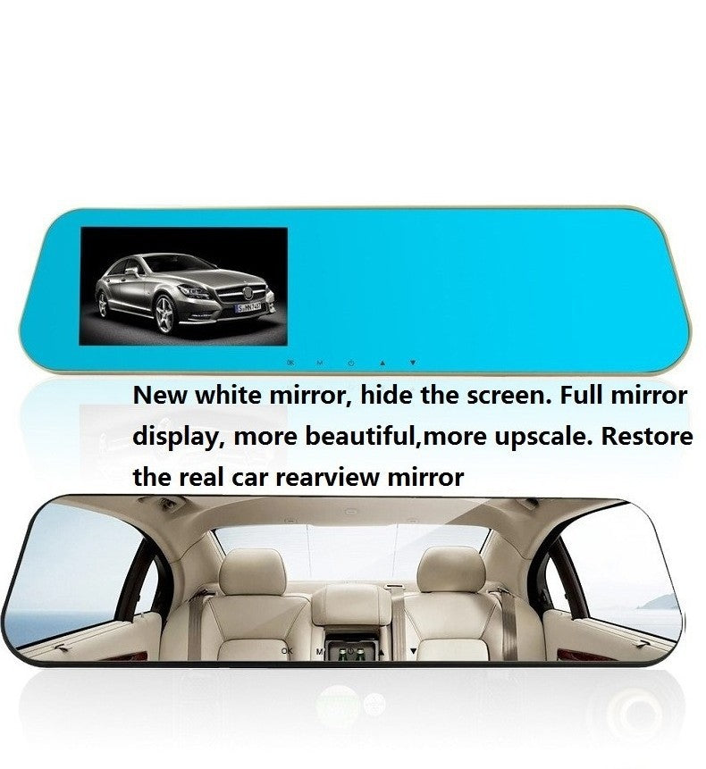 White glass white mirror new driving recorder Vehicle dealsniper-net