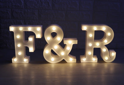 26 Letters White LED Night Light Marquee Sign Alphabet Lamp Home dealsniper-net