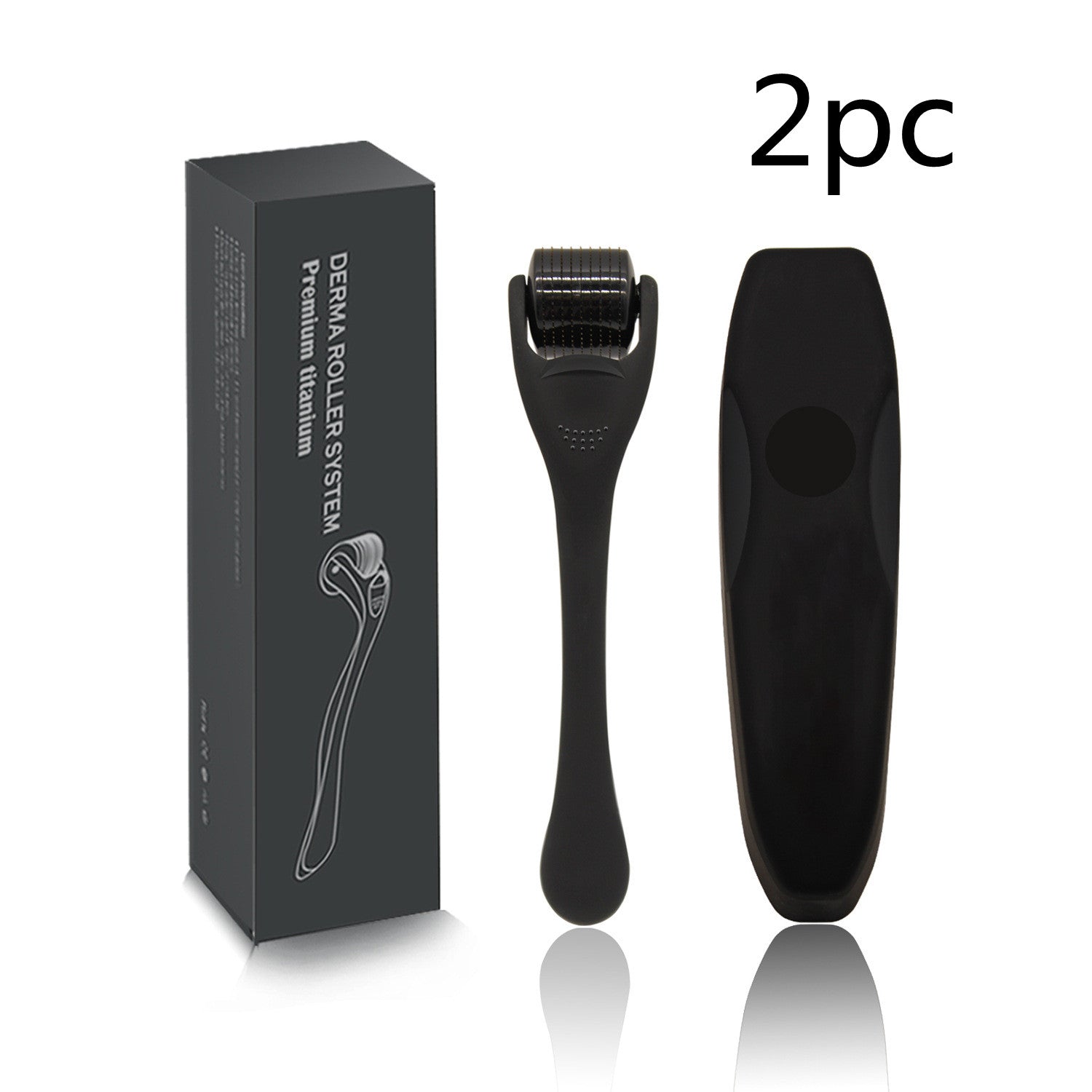 Beard Roller Microneedle Frosted Black Titanium Alloy Needle Men dealsniper-net