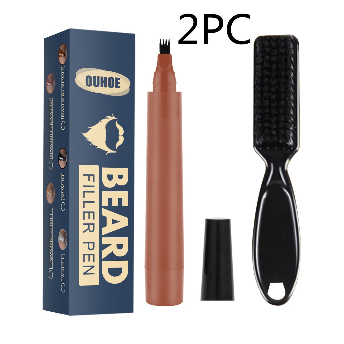 Beard Pencil Filler Beard Filling Pen Kit Barber Pencil With Brush Men dealsniper-net