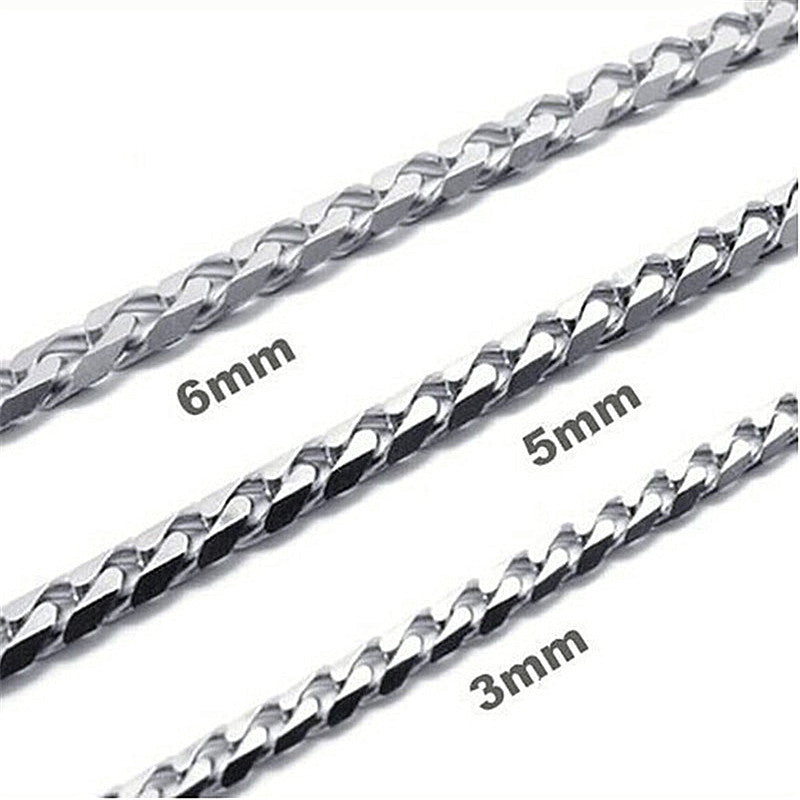 European and American titanium steel Cuban chain Jewelry dealsniper-net