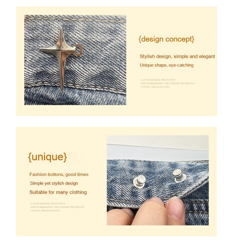 Adjustable Waist Jeans Waist-tight Artifact Button Women DealSniper.net