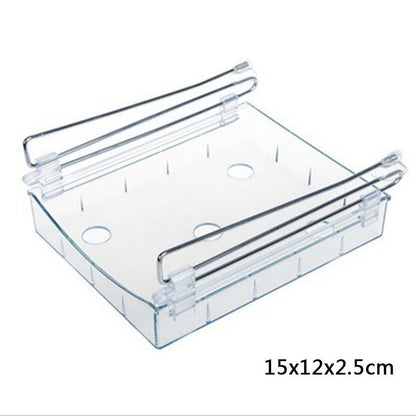 Hanging Plastic Refrigerator Clapboard Storage Rack Kitchen Supplies Kitchen dealsniper-net Transparent 3 1