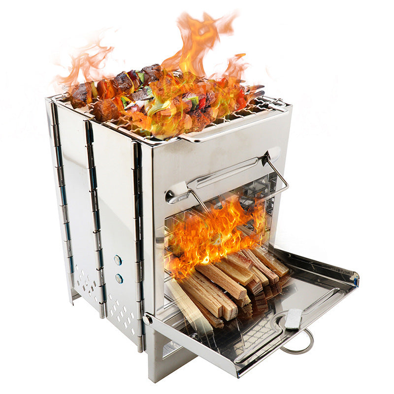 Lightweight Camping Wood Stove Adjustable Folding Wood Stove Outdoor DealSniper.net