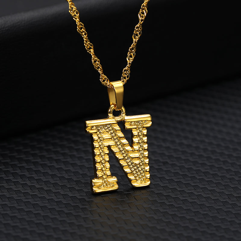 26 letters gold-plated pendant necklace Jewelry dealsniper-net N