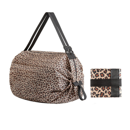 Large Capacity Shopping Bags Portable Foldable Women dealsniper-net Leopard