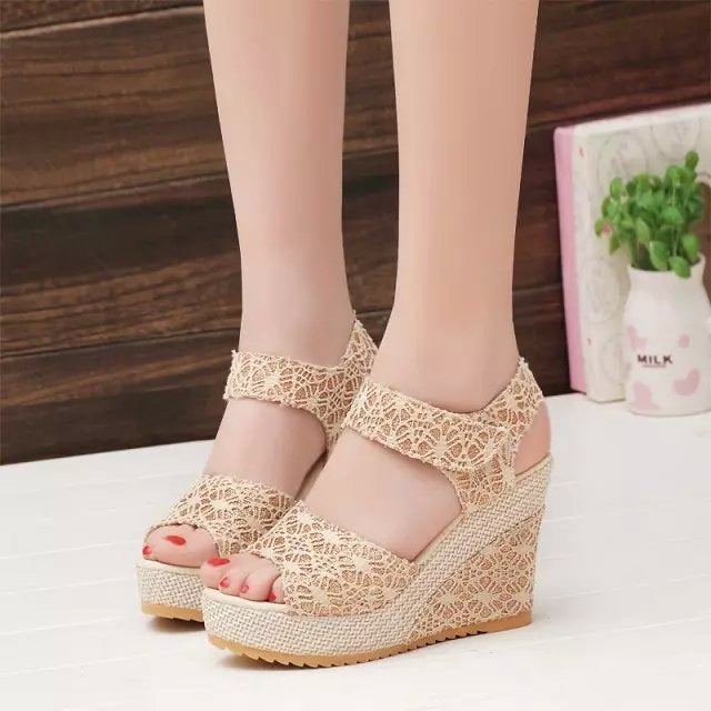 Flat bottom high heel sandals Women dealsniper-net