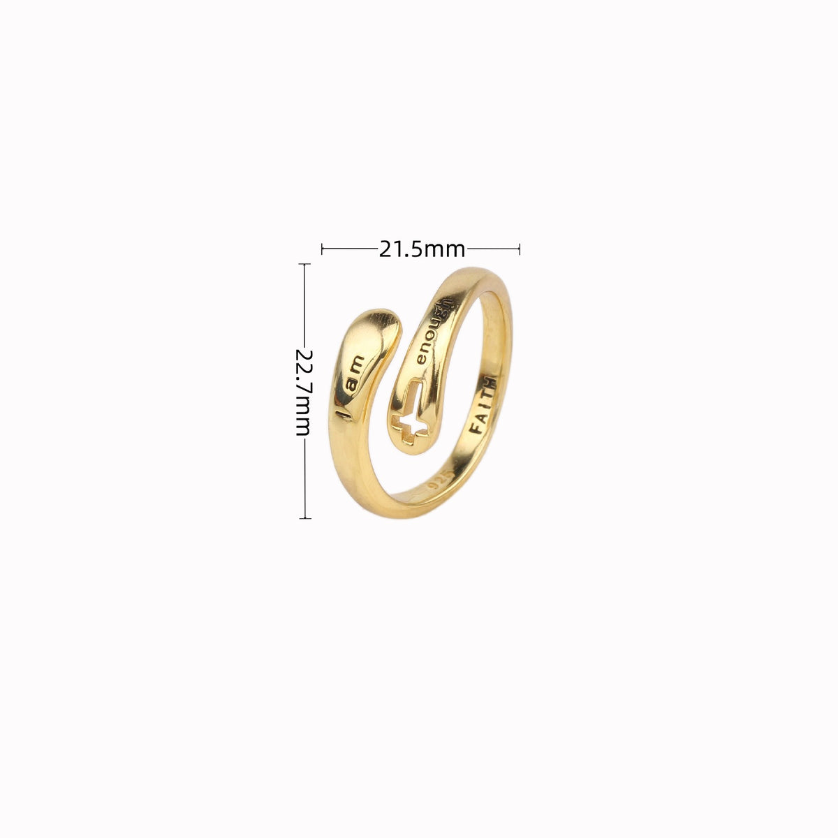 Trendy Hollow Cross Ring Temperament Jewelry Gym From House
