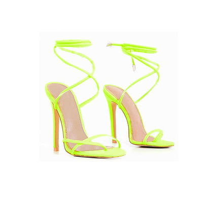 Fashion Cross Strap Fish Mouth Thick Heel Women Sandals Women dealsniper-net Yellow 35