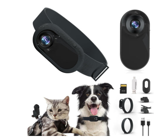 Pet Supplies Cat And Dog Collar Camera Wireless Recording Pets dealsniper-net Black black