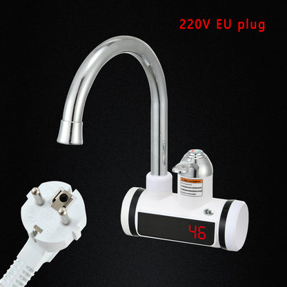 Water Heating Faucet 3000w Instant Hot Electric Faucet Water Heating Kitchen DealSniper.net White C EU