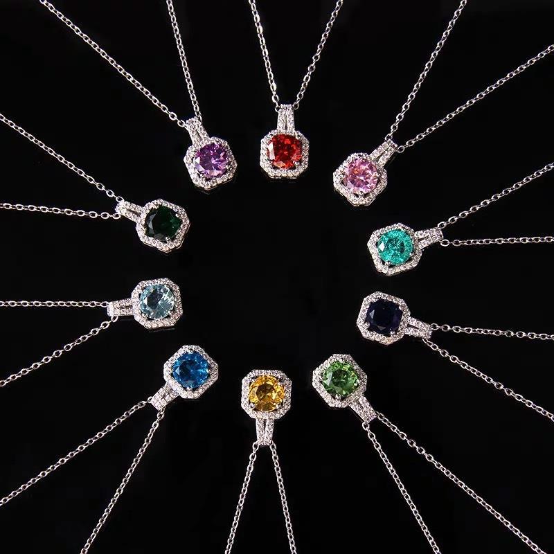 Cross-Border New Product Perfume Bottle Zircon Pendant Clavicle Chain Jewelry Gym From House