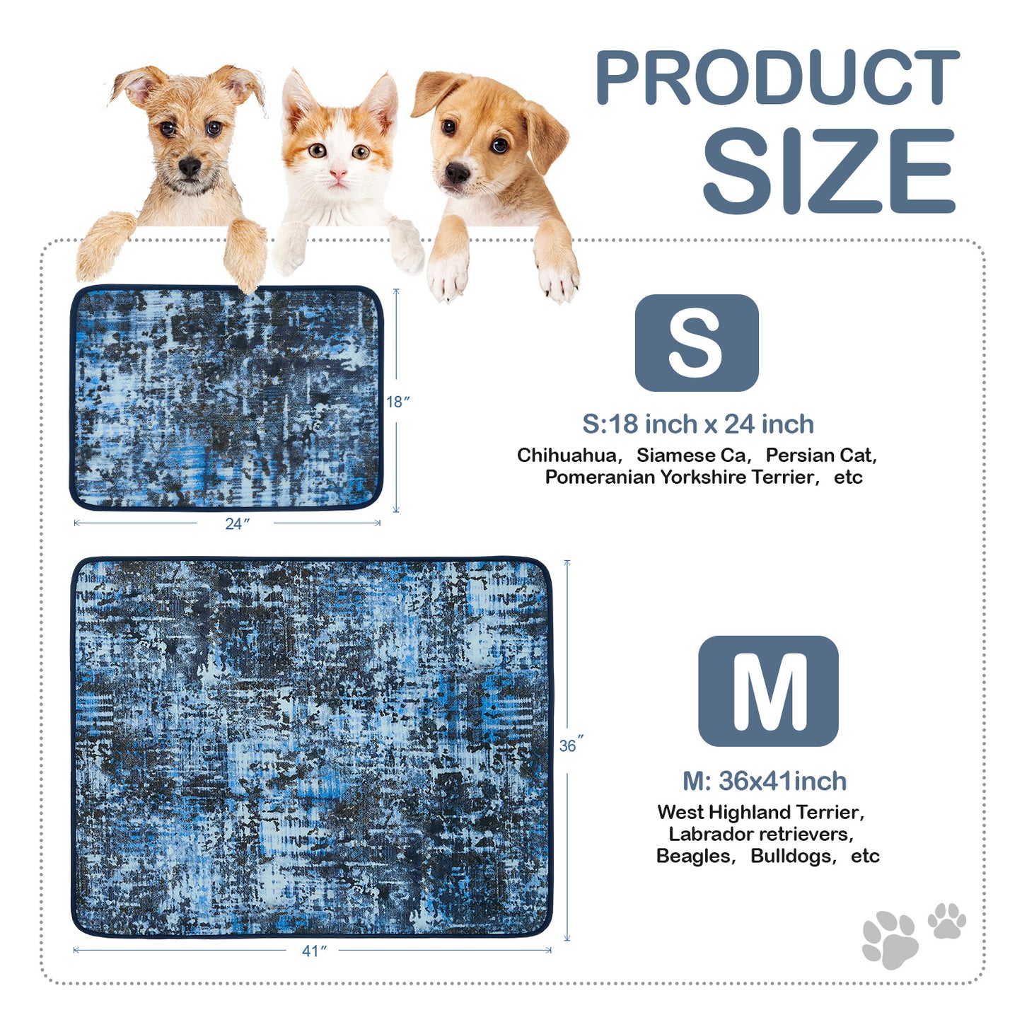 Qeils Washable Pee Pads For Dogs 2 Pack Reusable