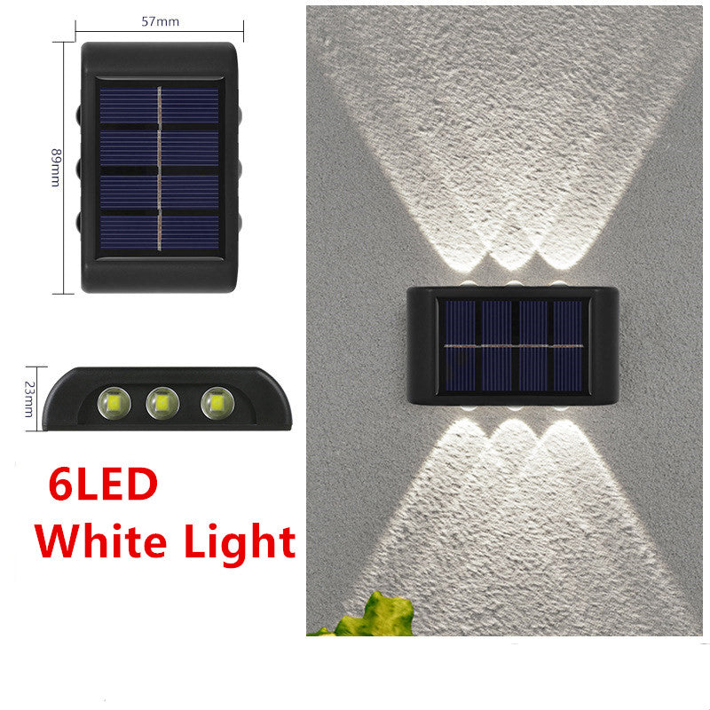 Solar Outdoor Garden Light Up And Down Glowing Atmosphere Garden dealsniper-net 6LED White Light 1PCS