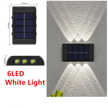 Solar Outdoor Garden Light Up And Down Glowing Atmosphere Garden dealsniper-net 6LED White Light 1PCS