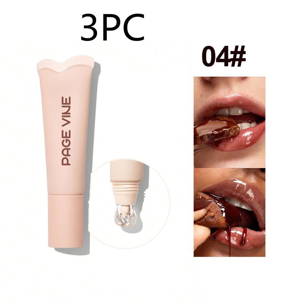 4-color Brightening Lip Balm Moisturizing Exfoliating Lip Gloss Beauty Gym From House 04style 3PCS