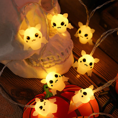 PVC Soft Material Halloween Lighting Chain Pumpkin Ghost Holidays DealSniper.net Bat Warm Light 10 Lights