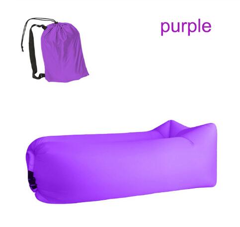 Outdoor Air Sofa Fast Inflatable Laybag Hangout Lounger Beach Air Bed Outdoor dealsniper-net Purple1