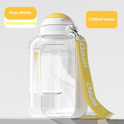 2 In 1 Dog Large Capacity Pets Out Drinking Dispenser Pets DealSniper.net White 1500ml