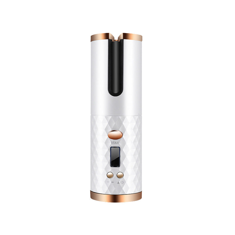 Rechargeable Automatic Hair Curler Portable Hair Curling Iron Beauty dealsniper-net White USB