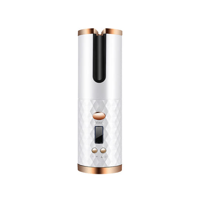 Rechargeable Automatic Hair Curler Portable Hair Curling Iron Beauty dealsniper-net White USB