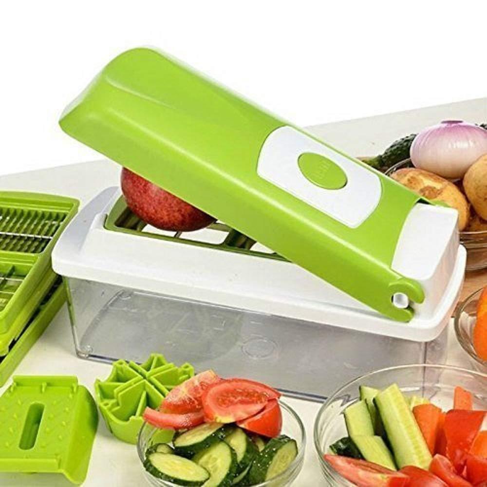 12pcs Multifunctional Vegetable Chopper Handle Food Grate Kitchen dealsniper-net