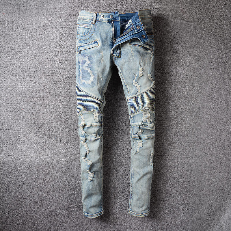 Ripped Biker Jeans Men dealsniper-net