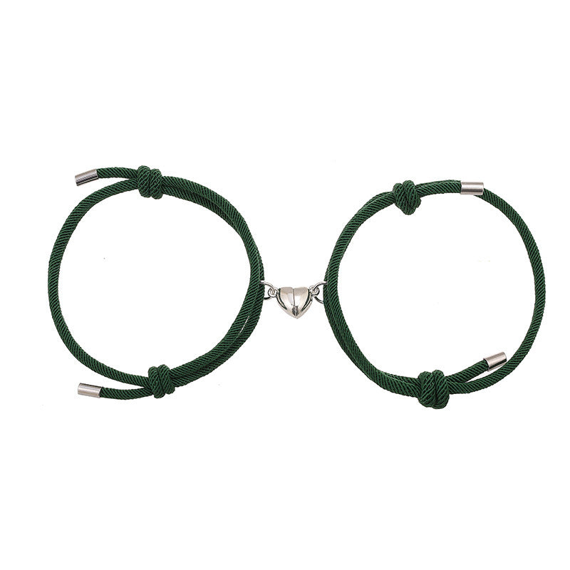 Simple Nylon Love Magnetic Bracelet Jewelry dealsniper-net Dark green