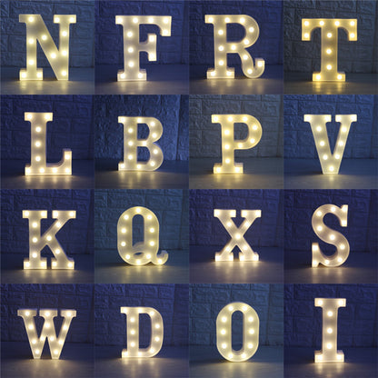 26 Letters White LED Night Light Marquee Sign Alphabet Lamp Home dealsniper-net