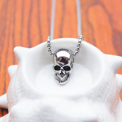 Male titanium steel skull necklace Jewelry dealsniper-net