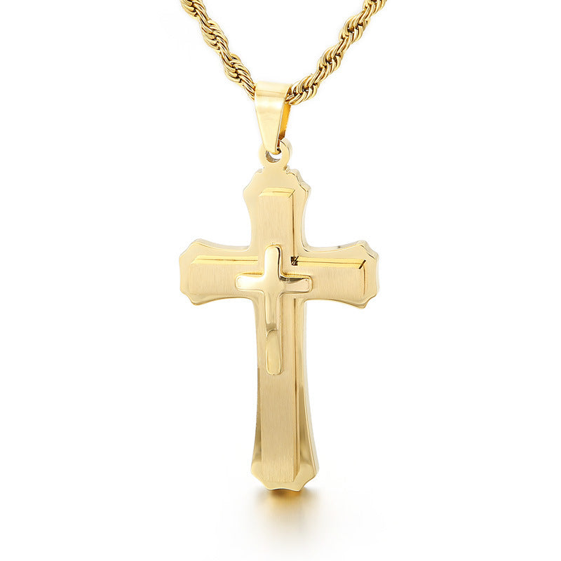 European And American Classic Creative Cross Pendant Necklace Jewelry dealsniper-net