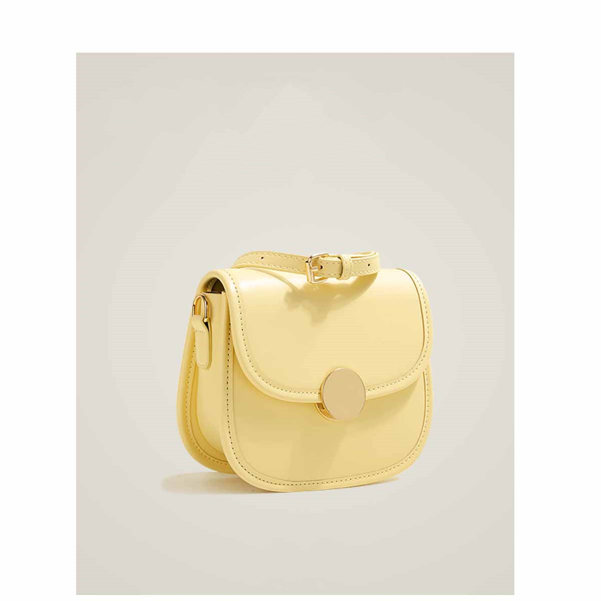 Trendy Fashion One Shoulder Messenger Saddle Bag Women Women DealSniper.net Yellow