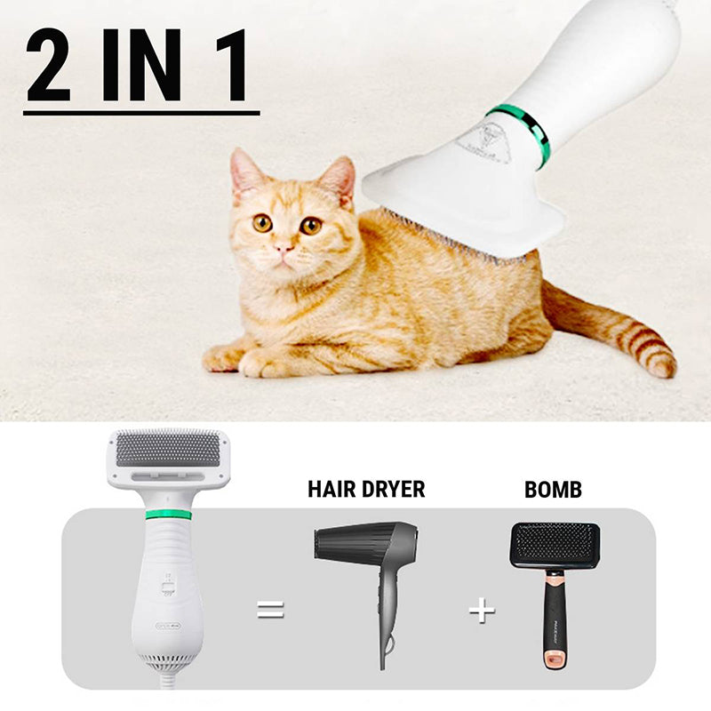 2 in 1 Pet Drying Brush Pet Hair Dryer Comb Pets Gym From House