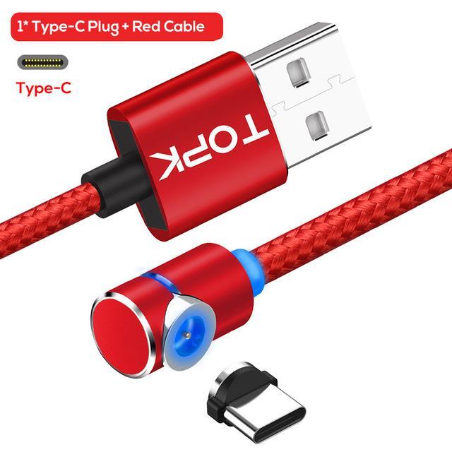 Magnetic Cable Micro Usb Cable 360 Degree Magnetic Charge Electronics DealSniper.net Red 3FT TYPE C