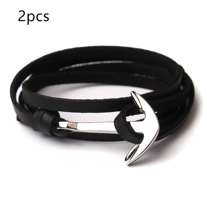 Anchor Bracelet Umbrella Black Pirate Anchor Hand Strap Gift Kids dealsniper-net A13 2pcs